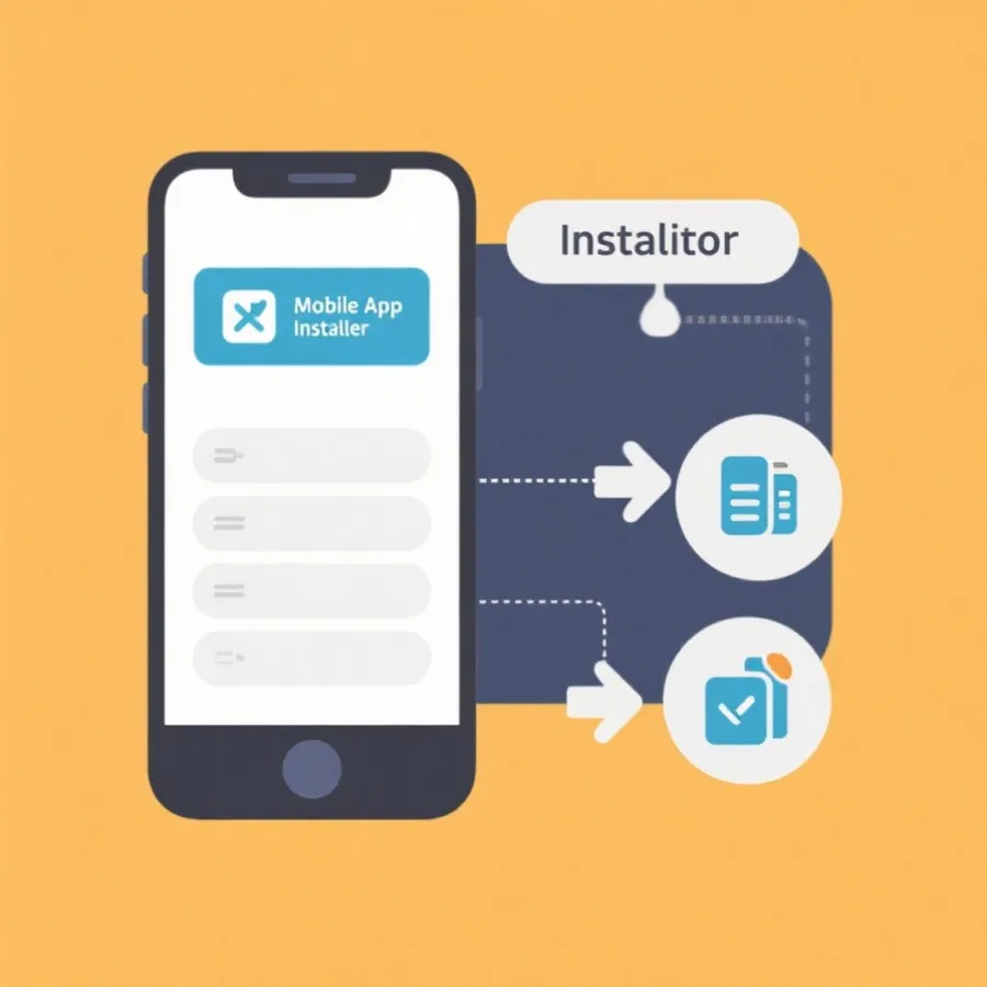 APP安装步骤示意图